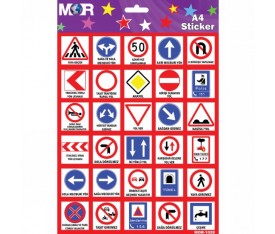 Trafik İşaret Sticker (A4 Ebadında)